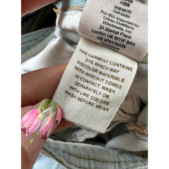 Free People 70s 100% Cotton Light Wash Wide Leg Denim Overalls Jumpsuit 27 - Picture 9 of 9